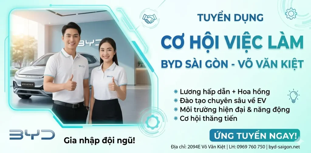 Tuyen dung sales oto BYD Sai Gon